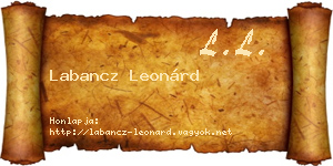 Labancz Leonárd névjegykártya